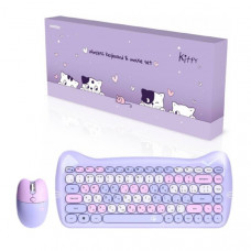 Набор беспроводная клавиатура + мышь Smartbuy 668396 Kitty, мультимедийный (SBC-668396AG-KT) (1/10)