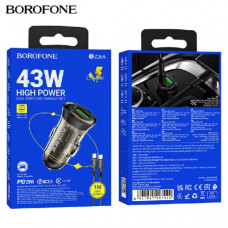 АЗУ USB-USB-C (Type-C)-Type-C BOROFONE BZ26A 1м, PD25W+QC3.0A,18W, Black