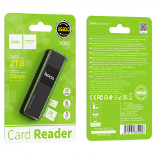 АКЦИЯ!!! Картридер HOCO HB20 Black USB 3.0. Продается КРАТНО 3шт!!!! Материал: ABS. Размер: 69х19х13мм. Вес: 10г. Теоретическая скорость передачи: 5Gbps. Теоретическая поддерживаемая емкость: 2TB. Поддержка TF/SD карт. Совместимость с большинством операци