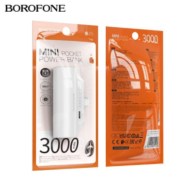 АКЦИЯ!!! Внешний аккумулятор 3000 mAh BOROFONE BJ73 (Lightning) White. Продается КРАТНО 3шт!!!
Карманный размер. Выход Lightning, Вход Type-C
Тип батареи: литий-ионный аккумулятор
Емкость: 3000mAh 11.1Wh
Номинальная емкость: 1800mAh(5V TYP 2A)
Вход: USB-C