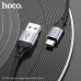 Кабель Type-C HOCO X102 1м, 3A, шнуровой, Black