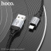 Кабель Lightning HOCO X102 1м, 2.4A, шнуровая оплетка, Black