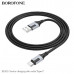 Кабель Type-C BOROFONE BX101 1м, 3A, TPE, Black