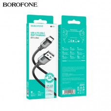 Кабель Type-C BOROFONE BX101 1м, 3A, TPE, Black