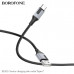 Кабель Type-C BOROFONE BX101 1м, 3A, TPE, Black
