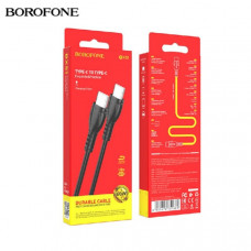 Кабель USB-C/USB-C BOROFONE BX51 1м PD60W Black. Продается упаковкой 20 шт.  АКЦИЯ!!!! КРАТНО 20ШТ