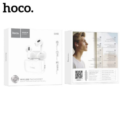 АКЦИЯ!!!Гарнитура вкладыши Bluetooth Hoco EW58 White. Продается КРАТНО 3шт!!! Емкость аккумулятора гарнитуры 30 мАч, емкость аккумулятора кейса для зарядки 300 мАч.  Время зарядки около 1 часа, Время разговора/прослушивания музыки 4 часа. Размеры 54,2х46,
