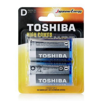 Батарейка Toshiba LR20 HIGH POWER ALKALINE BL-2 (2/20/80)