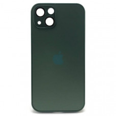 Чехол стеклянный iP 13 AG-Glass Silicone Case с защитой камеры, цвет Dark Green