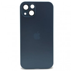 Чехол стеклянный iP 13 AG-Glass Silicone Case с защитой камеры, цвет Royal Blue