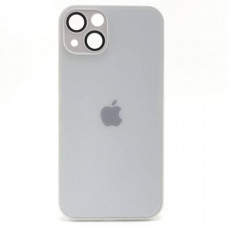 Чехол стеклянный iP 13 AG-Glass Silicone Case с защитой камеры, цвет White