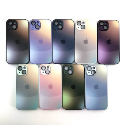 Чехол стеклянный iP 12 Pro Max Gradient матовый, с защитой камеры (цвета в ассортименте)