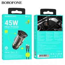 АЗУ 2USB-C (Type-C)-Type-C BOROFONE BZ26B 1м, PD45W QC3.0A, Black