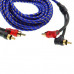 Набор кабелей для автоакустики TS-CAD08 в оплетке (2RCA-2RCA, 5м)