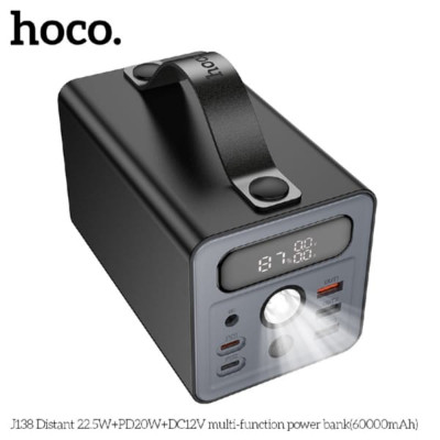 Внешний аккумулятор 60000mAh Hoco J138 22.5W+PD20W Black. ПОВРЕЖДЕННАЯ УПАКОВКА

Два входа, 5 выходов. Тип батареи: литий-ионный полимерный аккумулятор. Емкость: 60000mAh 222Wh. Номинальная емкость: 33000mAh. Вход: USB-C 1/C2: 5V/3A 9V/2A 18 W. Выход: USB
