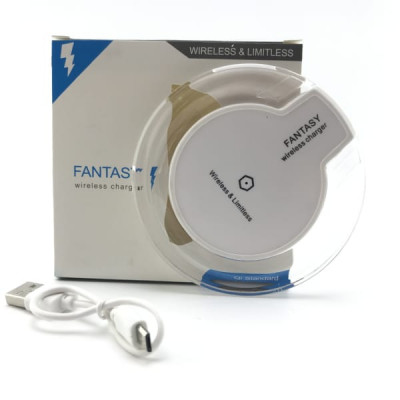 АКЦИЯ! Беспроводное зарядное устройство FANTASY wireless charger White (КРАТНО 3 шт) Кабель Micro USB в комплекте. Макс. выходной ток 1А. Количество разъемов 1. Максимальное входное напряжение 5В. Максимальное выходное напряжение 5В