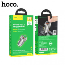 АКЦИЯ!!! АЗУ-USB-USB-C HOCO NZ10 PD45W+18W QC3.0, Silver Алюминиевый корпус. Продается КРАТНО 3 шт!!!