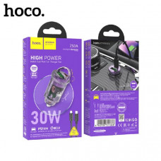 АКЦИЯ!!! АЗУ USB-USB-C (Type-C)-Lightning HOCO Z53A 1м, PD30W+QC3.0A18W, Purple. Продается КРАТНО 3 шт!!!