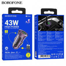 АКЦИЯ!!! АЗУ USB-USB-C (Type-C)-Type-C BOROFONE BZ26A 1м, PD25W+QC3.0A18W, Purple. Продается КРАТНО 3 шт!!!