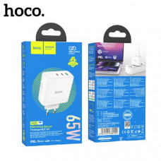 АКЦИЯ!!! СЗУ-USB-2USB-C HOCO N30 PD65W+QC3.0 18W, White. Продается КРАТНО 3 шт!!!