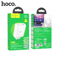 АКЦИЯ! СЗУ-USB-3USB-C HOCO N31 PD100W+QC3.0, White. Продается КРАТНО 3 шт!!!