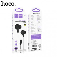 Гарнитура вакуумная HOCO M114 аудио разъем Type-C, Black. Длина 1.2м. Материал: ABS+TPE.