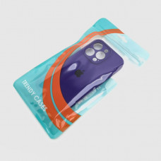 Чехол iP 14 Pro Silicone Case, закрытая камера, техпак (Ultra Violet)