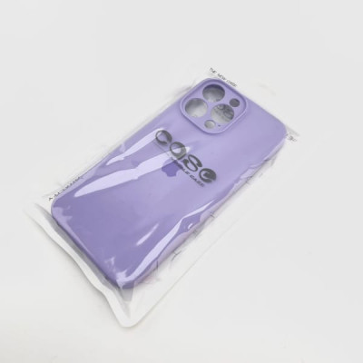 Чехол iP 14 Pro Silicone Case, закрытая камера, техпак (Viola)