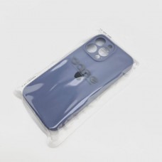 Чехол iP 14 Pro Silicone Case, закрытая камера, техпак (Azure)