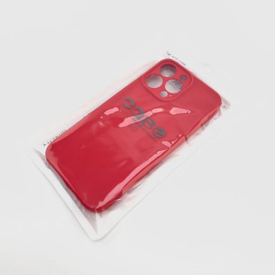 Чехол iP 14 Pro Silicone Case, закрытая камера, техпак (Product Red)