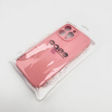 Чехол iP 14 Pro Max Silicone Case, закрытая камера, техпак (Pink)