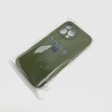 Чехол iP 14 Pro Max Silicone Case, закрытая камера, техпак (Virid)