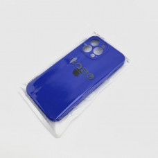 Чехол iP 14 Pro Max Silicone Case, закрытая камера, техпак (Ultra Blue)