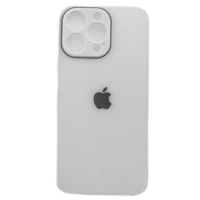 Чехол стеклянный iP 13 Pro Max Glass техпак, White