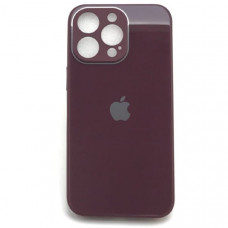 Чехол стеклянный iP 13 Pro Max Glass техпак, Bordo