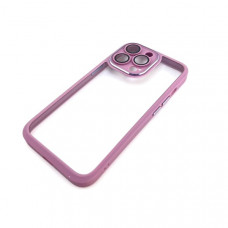 Чехол прозрачный Camera Protection iP 13 Pro, техпак (защита линз камер) Lilac