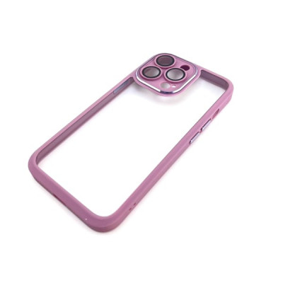 Чехол прозрачный Camera Protection iP 13 Pro, техпак (защита линз камер) Lilac