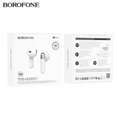 Гарнитура вкладыши Bluetooth Borofone BW28 White 1. Bluetooth 5.3. 2. Емкость аккумулятора: 300 мАч для зарядного отсека, 30 мАч для наушников 3. Время использования: 4 часа, время ожидания: 180 часов. Время зарядки 1 час. 4. Размер: 58х50х21 мм, общий ве