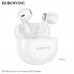 Гарнитура вкладыши Bluetooth Borofone BW28 White 1. Bluetooth 5.3. 2. Емкость аккумулятора: 300 мАч для зарядного отсека, 30 мАч для наушников 3. Время использования: 4 часа, время ожидания: 180 часов. Время зарядки 1 час. 4. Размер: 58х50х21 мм, общий ве