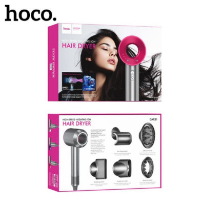 Фен электрический HOCO DAR31 Rose-Red
1. Название продукта: Волновой высокоскоростной умный фен для ухода за волосами с отрицательными ионами (вилка европейского стандарта)
2. Модель продукта: DAR31
3. Вход: 220 В переменного тока, 50 Гц.
4. Мощность: 150