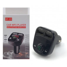 АКЦИЯ!!! FM-Модулятор QY03, Bluetooth, 2USB, 5V-3.1A. Продается КРАТНО 3шт!!!
