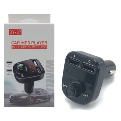 АКЦИЯ!!! FM-Модулятор QY07, Bluetooth, 2USB, 5V-3.1A. Продается КРАТНО 3шт!!!