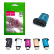 АКЦИЯ!!! OTG переходник Micro USB(AM)-Type-C(AF) JOOVE JX-1, в блистере, цвет микс. Продается КРАТНО 20шт!!!