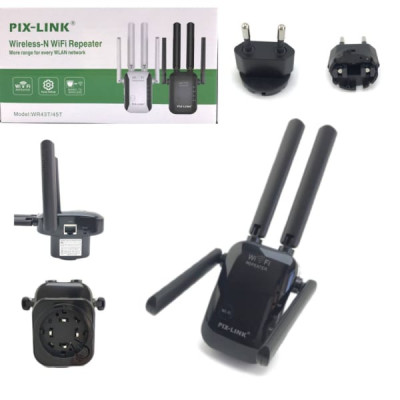 АКЦИЯ!!! WI-FI усилитель сигнала (репитер) LV-WR45T 300Мбит/с Black. Продается  КРАТНО 3шт!!!