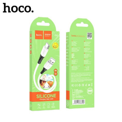 Кабель Type-C HOCO X82 1м, 3A, силикон, White АКЦИЯ!!! Кратно 20 шт!