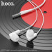 Гарнитура вакуумная HOCO M121 White. Длина кабеля 1.2м, с микрофоном.