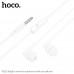 Гарнитура вакуумная HOCO M121 White. Длина кабеля 1.2м, с микрофоном.