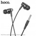 Гарнитура вакуумная HOCO M112 Black. Длина 1,2м, с МК.