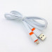Кабель Micro USB Celebrat CB-33 1м, 2.1А, ПВХ, White, плоский (Передача данных)