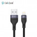Кабель Lightning Celebrat CB-38, 2м, 3A, Black, шнуровой